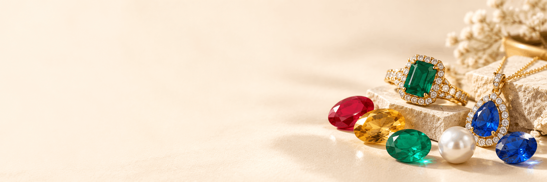 Signature ruby, emerald and sapphire jewellery collection
